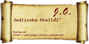 Jedlicska Otelló névjegykártya